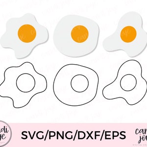 Paquete SVG de huevo frito - Huevo frito PNG - Clipart de huevo frito - Sublimación de huevo frito - Comida de desayuno SVG - Huevos de gallina - Clipart de cocina