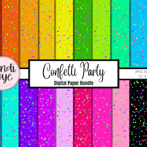 Confetti Digital Paper - Birthday Digital Wallpaper - Confetti Background - Birthday Party Digital Scrapbook Papers - Birthday Design JPG