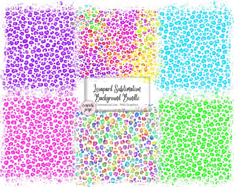 Neon Leopard Sublimation PNG bundle - Distressed Sublimation Backgrounds - Sublimation PNG - Leopard Print PNG - Cheetah Print Png image 1