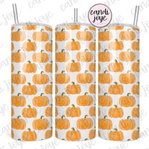 Fall Tumbler Wrap PNG, Pumpkin Patch 20oz Tumbler Sublimation Design, Autumn 20oz Skinny Straight Tumbler Wrap PNG, Seamless Design
