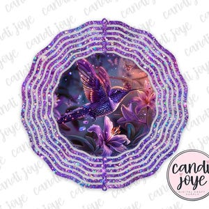 Hummingbird Wind Spinner PNG, Floral Wind Spinner Designs, Spring Sublimation Garden Spinner PNG, Summer Bird Sublimation Wind Spinner PNG