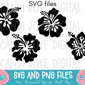 Hibiscus SVG Flower SVG Tropical Clipart Hibiscus PNG - Etsy