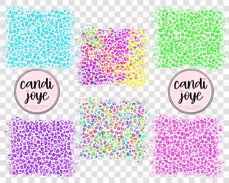 Neon Leopard Sublimation PNG bundle - Distressed Sublimation Backgrounds - Sublimation PNG - Leopard Print PNG - Cheetah Print Png image 2