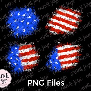 Bandera estadounidense PNG del 4 de julio - Archivos PNG de EE. UU. en apuros - Bandera patriótica - Sublimación de EE. UU. - Rojo, blanco y azul - Parche de sublimación imagen 2