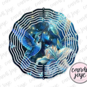 Hummingbird Wind Spinner PNG, Floral Wind Spinner Designs, Spring Sublimation Garden Spinner PNG, Summer Bird Sublimation Wind Spinner PNG