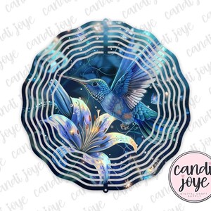 Hummingbird Wind Spinner PNG, Floral Wind Spinner Designs, Spring Sublimation Garden Spinner PNG, Summer Bird Sublimation Wind Spinner PNG