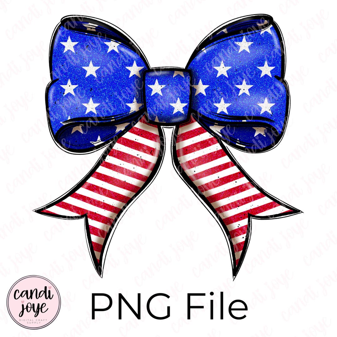 Fourth of July PNG, Coquette Bow Patriotic PNG, Summer Sublimation PNG ...