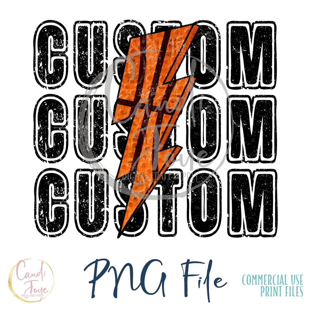 Custom Basketball PNG Team Lightning Bolt Custom Sports Etsy