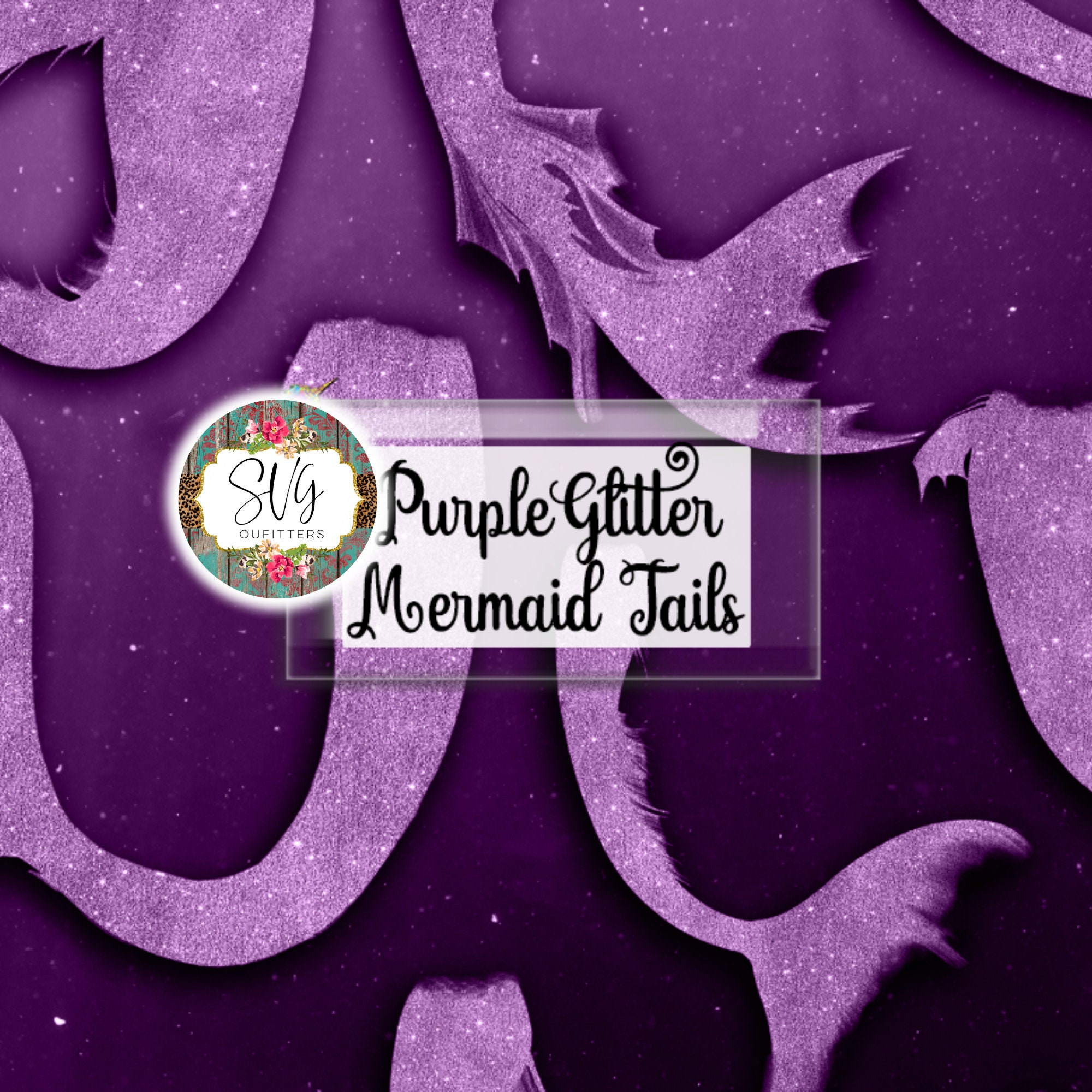 Amethyst Purple Glitter Mermaid Tails Clip Art Mermaid PNG | Etsy