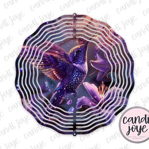 Hummingbird Wind Spinner PNG, Floral Wind Spinner Designs, Spring Sublimation Garden Spinner PNG, Summer Bird Sublimation Wind Spinner PNG