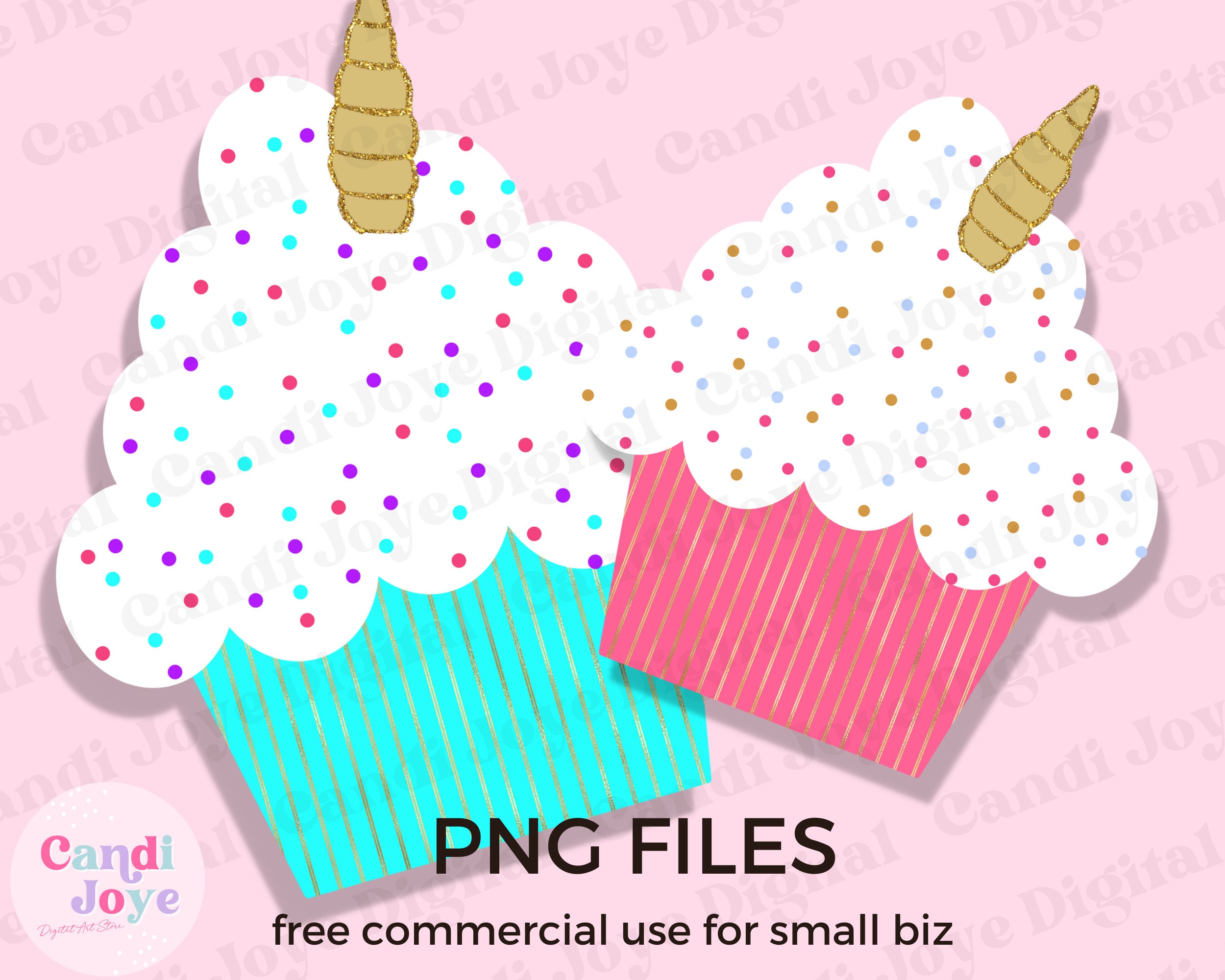 Unicorn PNG Cupcake Clipart Baking Clipart Birthday - Etsy