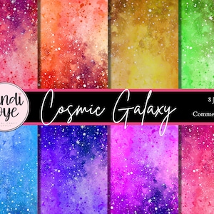 Galaxy Digital Paper Pack - nevel digitaal behang - Space Digital Scrapbooking - Rainbow Galaxy sublimatie achtergronden - Galaxy, png PNGEgg
