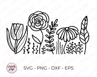 Wildflower SVG - Floral SVG - Wildflower SVG - Floral Clipart - Flower Border - Floral Arrangement - Floral Border - Floral Sublimation