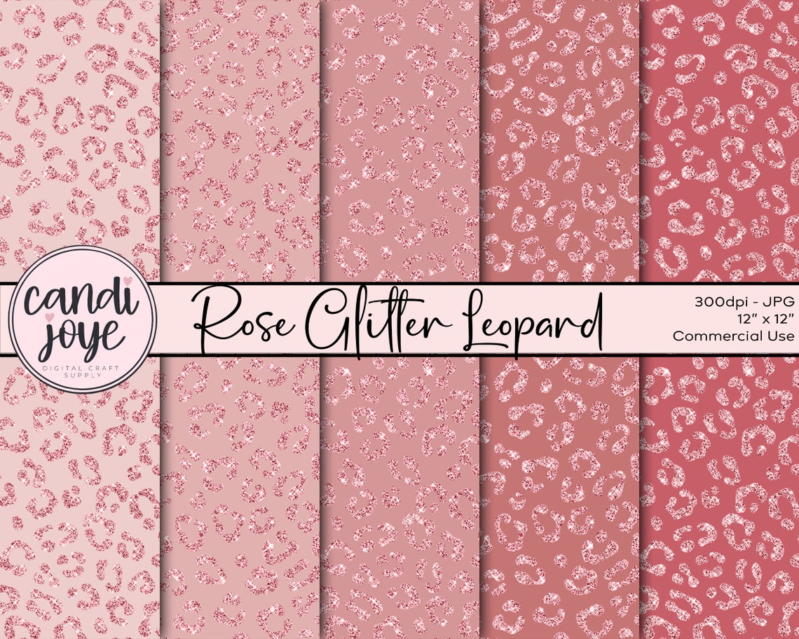 Leopard Print Digital Paper Pack - Cheetah Print Digital Scrapbook ...