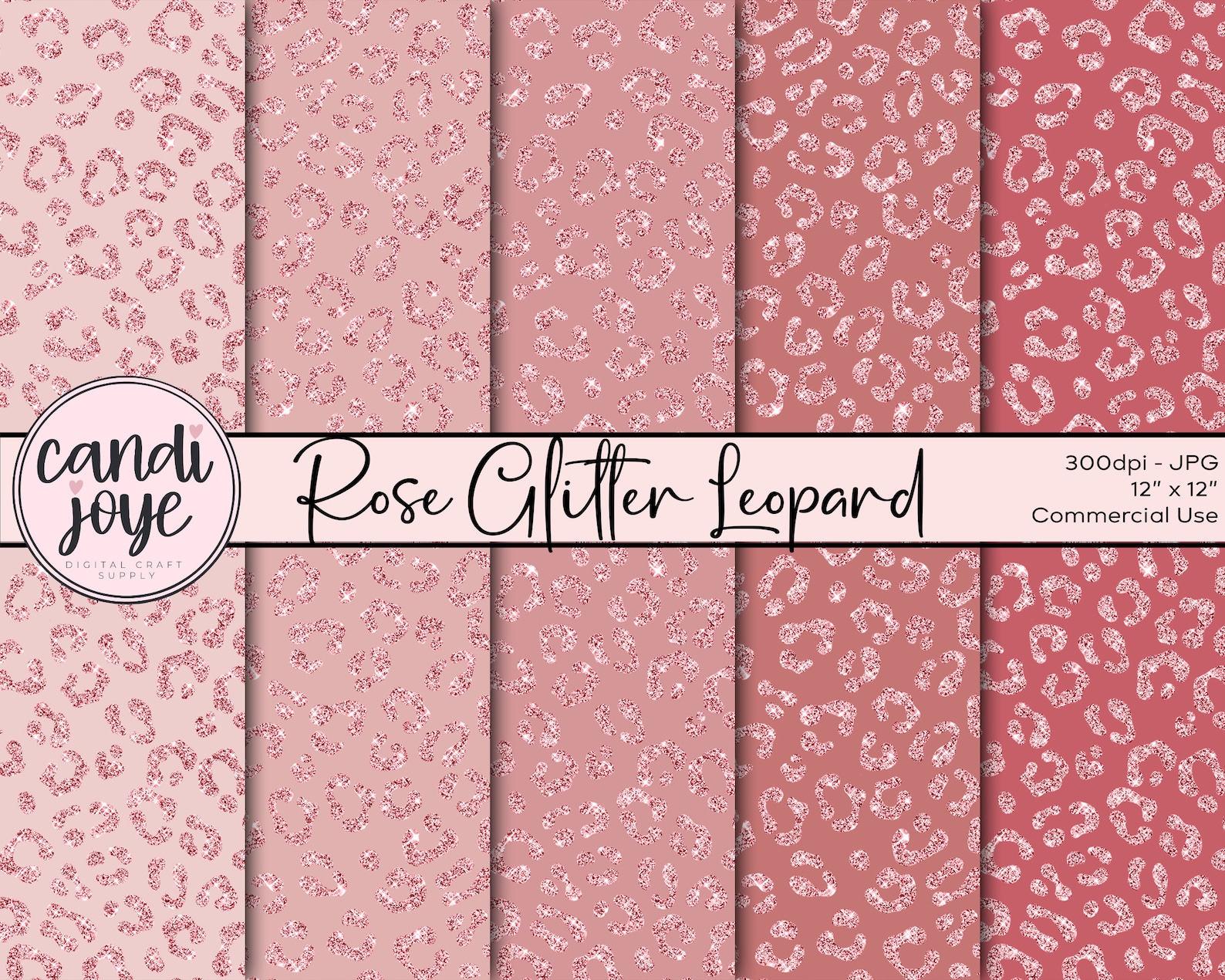 Leopard Print Digital Paper Pack - Cheetah Print Digital Scrapbook ...