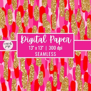 SEAMLESS Paint Stroke Background, Messy Paint Digital Paper, Streaky Paint Background, Digital Paper, Commercial Use, Printable