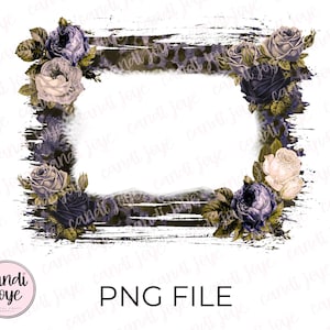 Rose Frame PNG - Floral Frame Clipart - Leopard Sublimation PNG - Picture Frame PNG - Vintage Floral Frame - Leopard Print Png