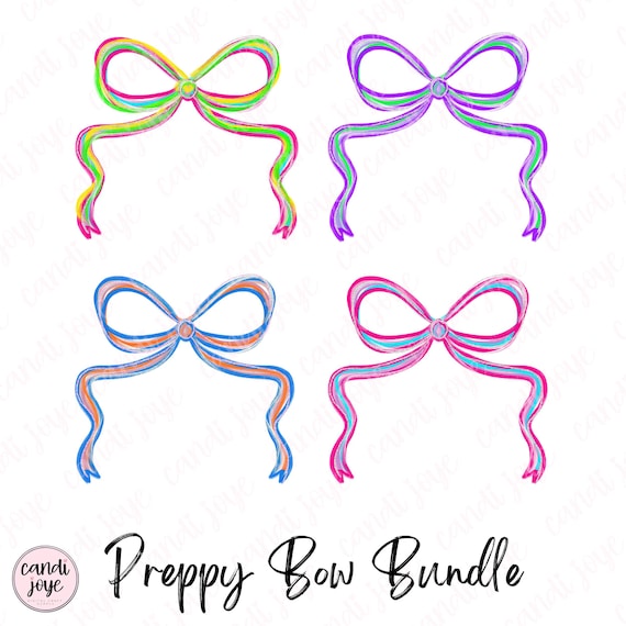 Preppy Bow PNG Bundle, Coquette Bow PNG, Preppy Designs, Preppy PNG, Cute Bow Bundle, Commercial Digital Use Allowed, Instant Downloads