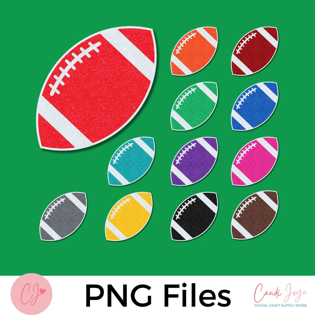 Glitter Football PNG Bundle Football Sublimation PNG Etsy
