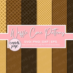 Eistüte SVG - Waffel Kegel SVG - Oblate Textur Digitales Papier - Eistüte Digitaler Hintergrund - Waffel Grafiken - Süßigkeiten PNG
