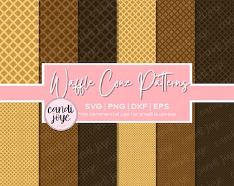 Cornet de crème glacée SVG, SVG de cornet de gaufre, papier numérique de Texture de gaufrette, fond numérique de cornet de crème glacée, graphiques de cornet de gaufre, bonbons PNG