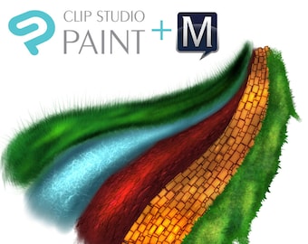 Clip Studio Paint - Manga Studio 5 - Paquete de pinceles de pintura digital - RAM