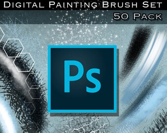 Photoshop CC - Pinceles para pintar y pintar líneas - Paquete de 50 - Artistas digitales