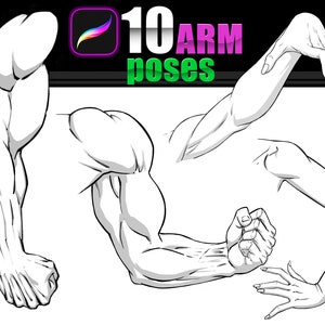 Procreate Pose Pack - Superhero Arms - 10 Poses - Art Stamps
