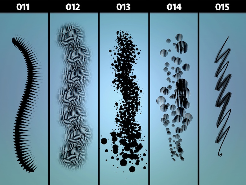 Comic Inking Brush Set Cross Hatching and Textures Brushes Etsy