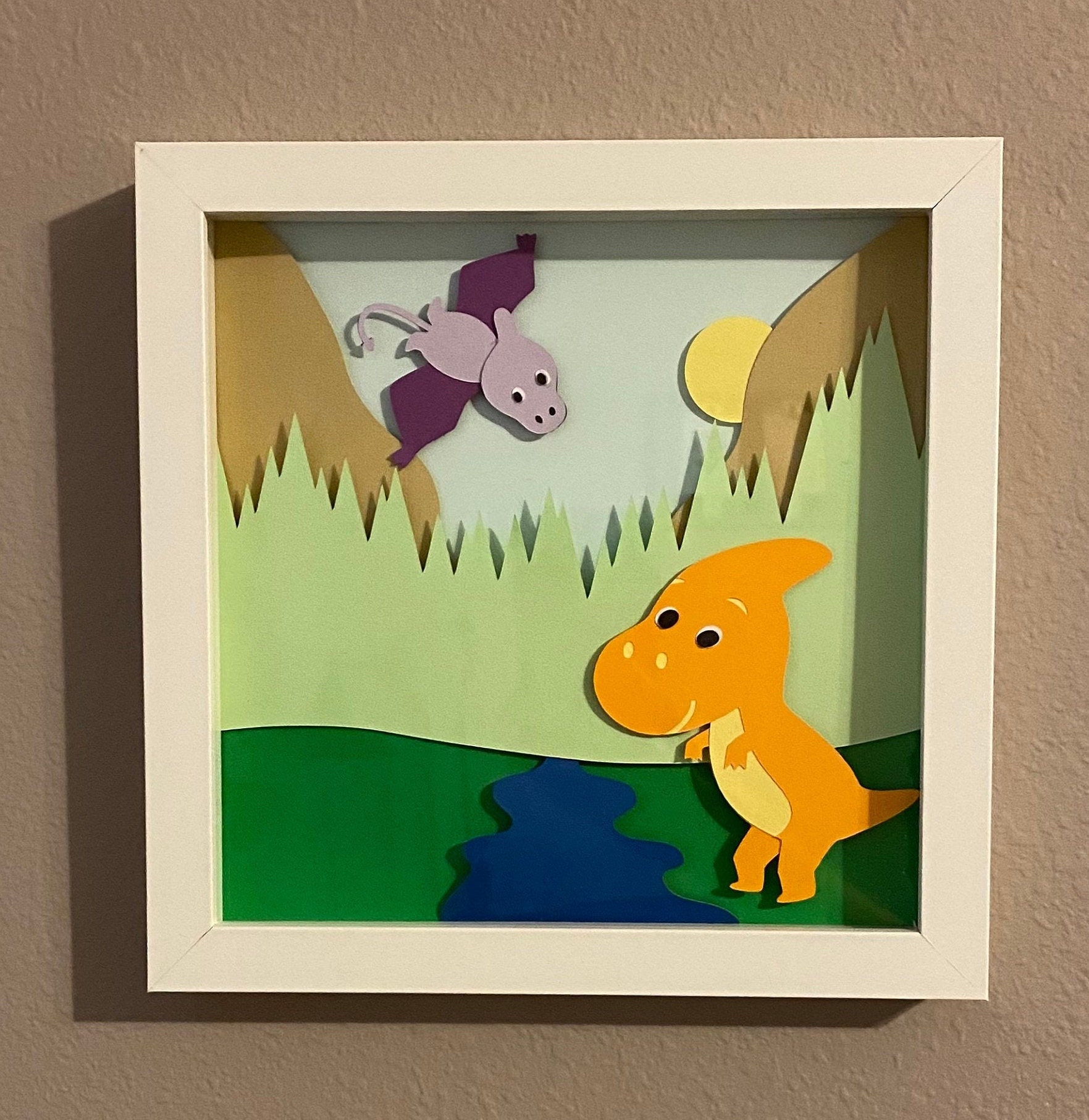 Dinosaur Shadow Box | Etsy