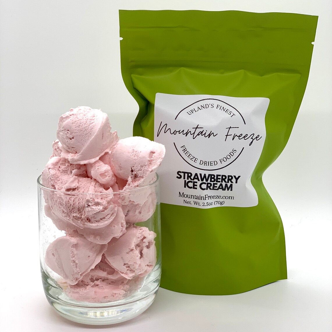 2.5 Oz Freeze Dried Strawberry Ice Cream Flavor Yummy Etsy