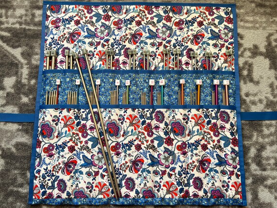 Hand Made Knitting Needle Case/ Organizer / Holder for Knitting Needles &  Tunisian Crochet. 