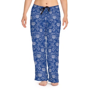 Pantaloni da pigiama Happy Hanukkah, abbigliamento coordinato per la famiglia, pigiama per le feste Menorah, regali festivi per Hanukkah