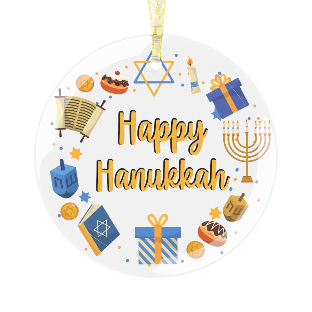 Hanukkah Glass Ornament Hanukkah Decor Hanukkah Gifts Hanukkah Gifts