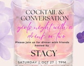 Dinner Party Invitation Cocktail Party Invite Girls Night Invite