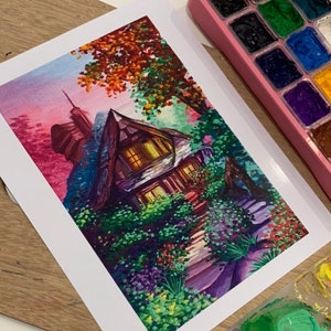 Cottage in the woods PRINT