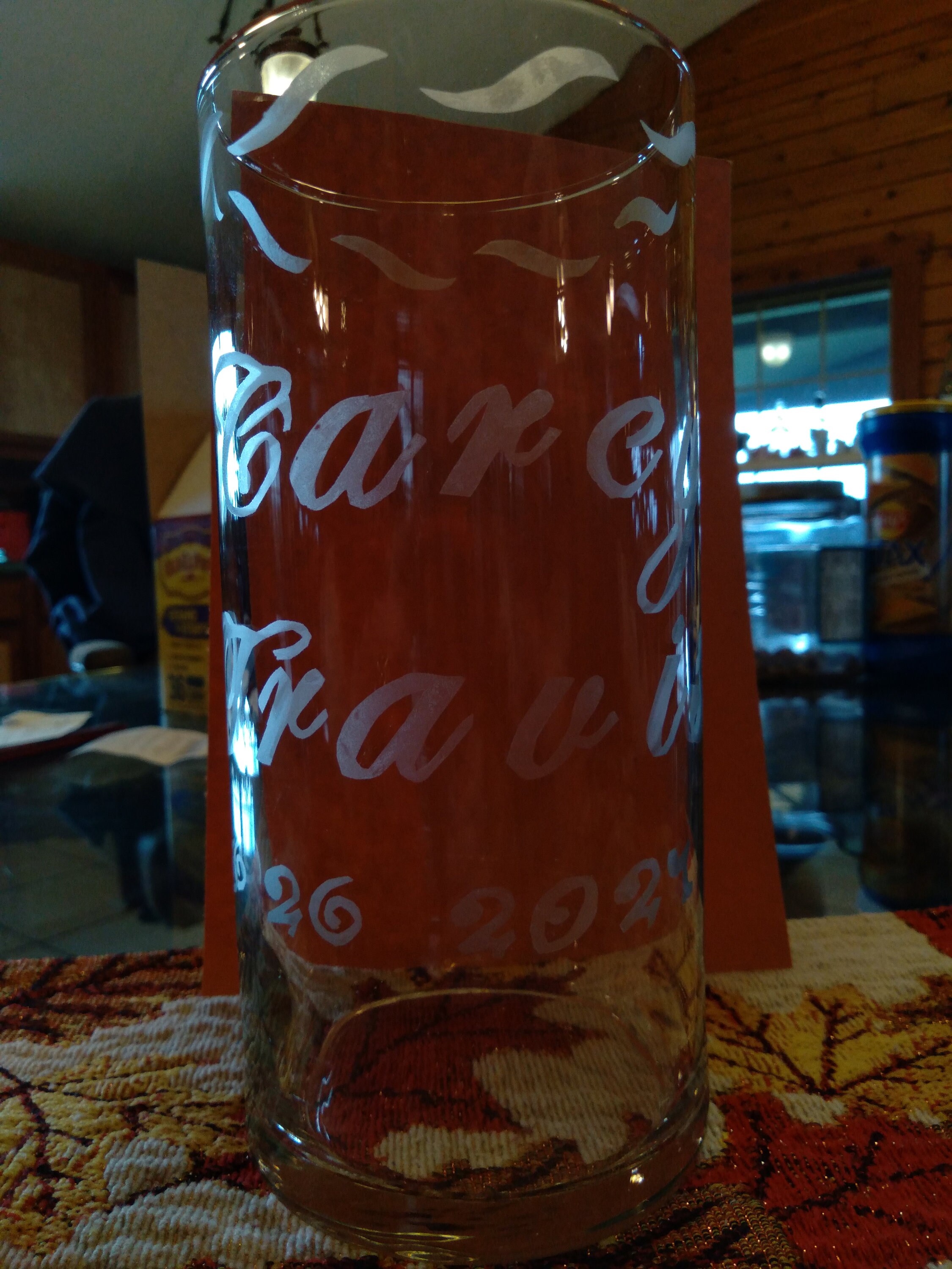 Etched Glass Jug Etsy