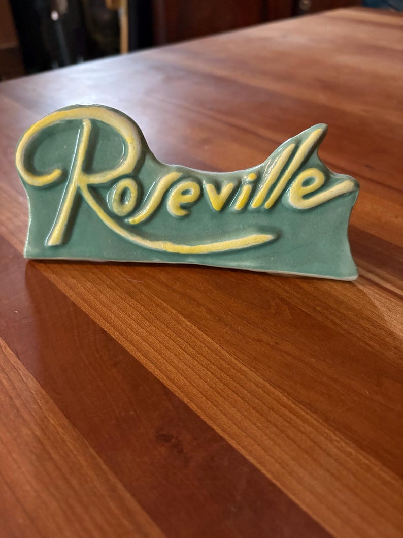 Roseville Lettering Roseville Dealer Signs in Ceramic - Etsy