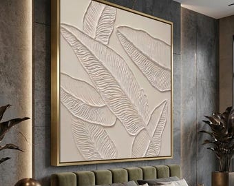 Original Painting Handmade Minimalist Texture Canvas Wall Art - Tropical Design