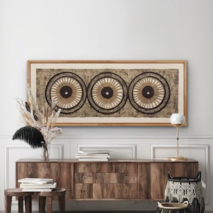 Framed Mexican Wall Art Handmade Mexican Amate Paper Wall Art Mexican Wall Decor Mexican Art Over the Couch Wall Art Over the Bed art large