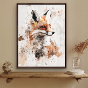 Fox wall art canvas wall art framed wall art framed canvas wall decor foxes wall art animal wall decor forest fox wall decor fox art print