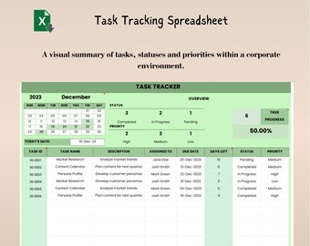 Task Tracking Spreadsheet, Small Business Task Planner, Monthly Organization & Task Manager Template, Productivity Organizer Sheet