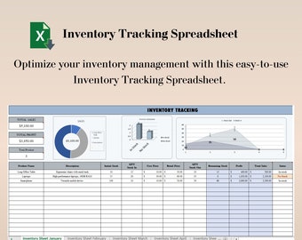 Basic Inventory Tracker Spreadsheet, Inventory Management Sheet, Small Business Inventory Template, Inventory Log List, Inventory Log
