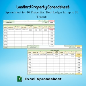 rental ledger, rent track, property management, rent payment ledger, rental property track, rental property spreadsheet, rent payment track, tenant ledger, landlord spreadsheet, property management