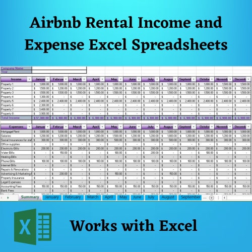 Rental Property and Expense Tracker Landlords Excel Etsy