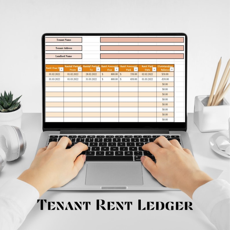 Rental Payment Ledger Excel Rental Payment Tracker Landlord Etsy Canada