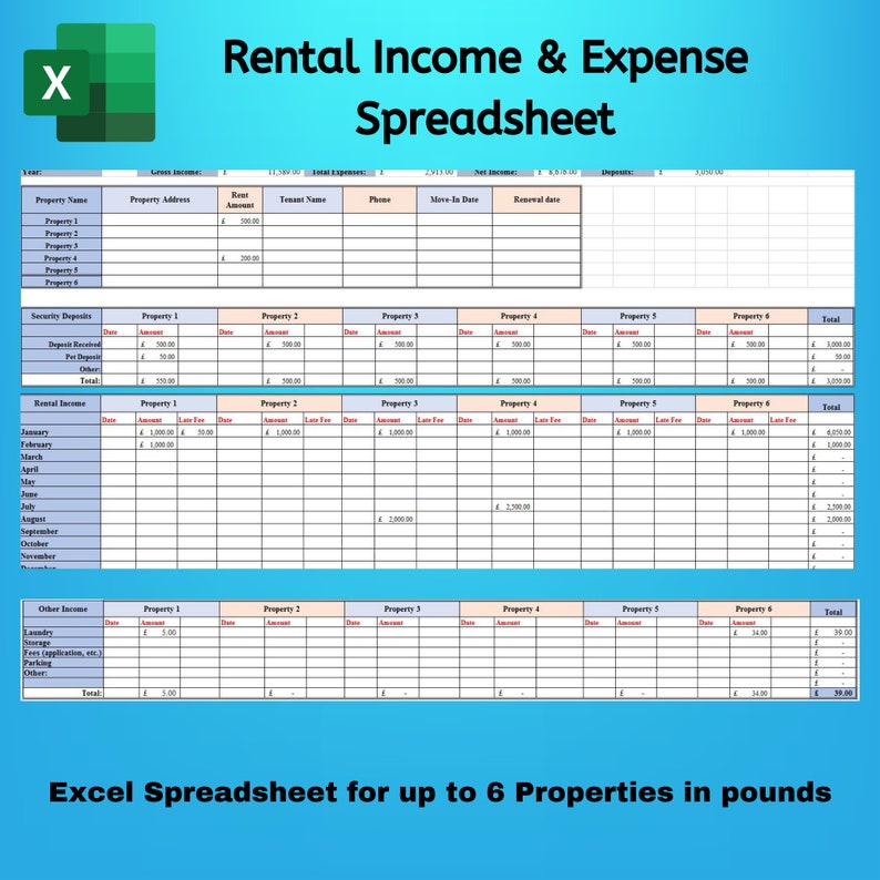 booking spreadsheet, excel budget template, 	landlord excel spreadsheet