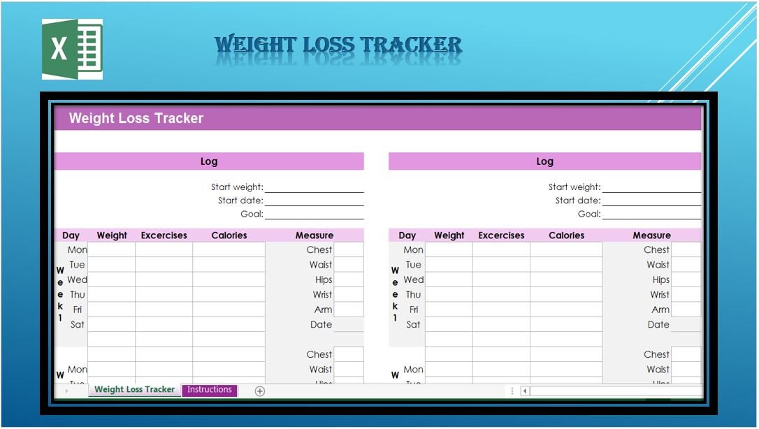 Excel Weight Loss Tracker Template Booyns Excel Weight Loss Tracker Template Booyns