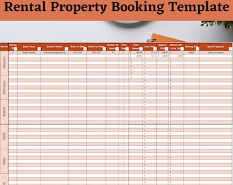 Tabelle zur Buchung von Ferienobjekten für bis zu 15 Eigenschaften, AirBnB-Excel-Arbeitsblatt, Vorlage für kurzfristige Mietreservierungen