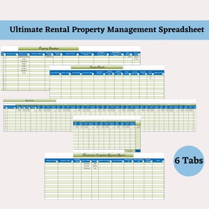 Ultimate Rental Property Management Bundle for up to 15 Properties, Property Management Tool, Landlord Excel Spreadsheet, Rent Ledger